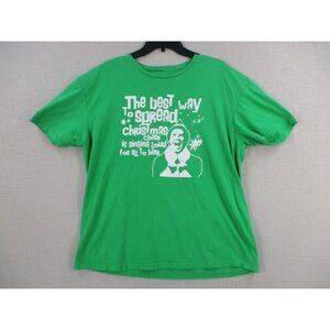 Elf Movie Christmas Graphic Tee Green "Best Way To Spread Christmas Cheer" Short